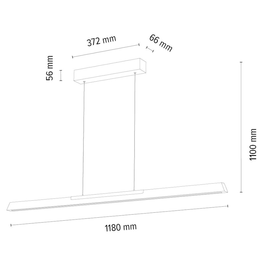 Dimbare LED hanglamp aan een koord JONAS LED/16,5W/230V eiken – FSC gecertificeerd