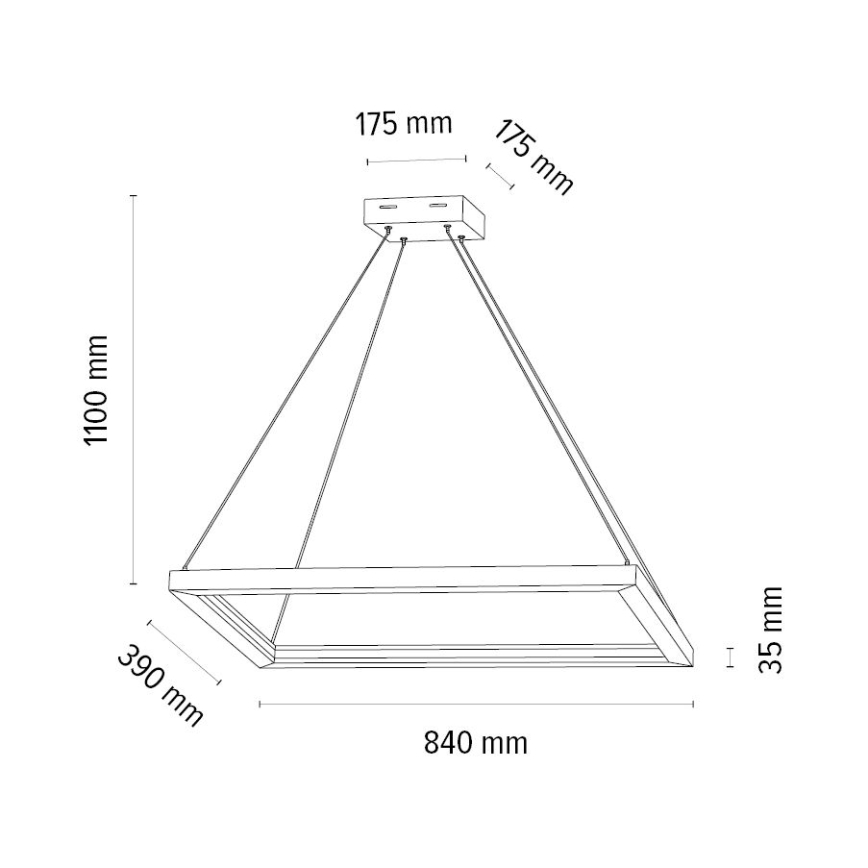 Dimbare LED hanglamp aan een koord LEGNO 2xLED/33W/230V eiken – FSC gecertificeerd