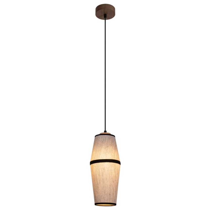 Hanglamp aan een koord AMIGO 1xE27/25W/230V eiken – FSC gecertificeerd