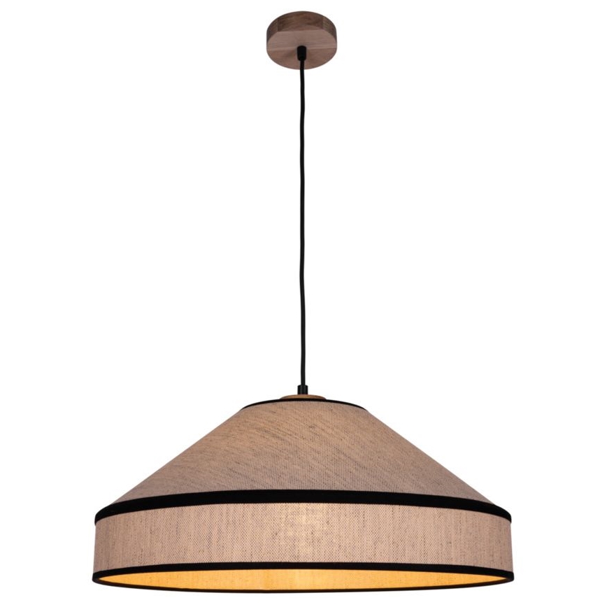 Hanglamp aan een koord AMIGO 1xE27/60W/230V eiken – FSC gecertificeerd
