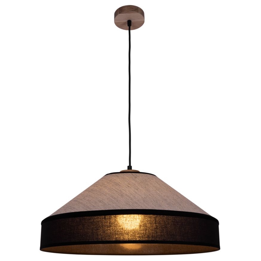Hanglamp aan een koord AMIGO 1xE27/60W/230V eiken – FSC gecertificeerd