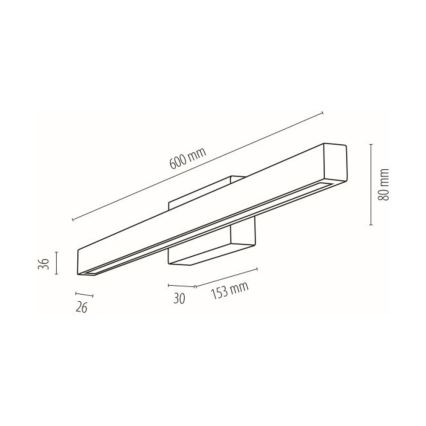 LED Badkamer wandlamp AQUAVIVA LED/9W/230V 60 cm IP44 eiken – FSC gecertificeerd