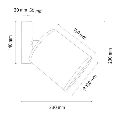 Wandspot BENITA 1xE27/25W/230V wit/eiken – FSC gecertificeerd