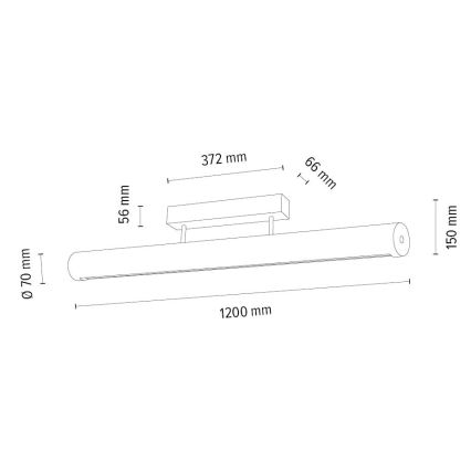 Dimbare LED plafondlamp CONOR LED/34,5W/230V eiken – FSC gecertificeerd