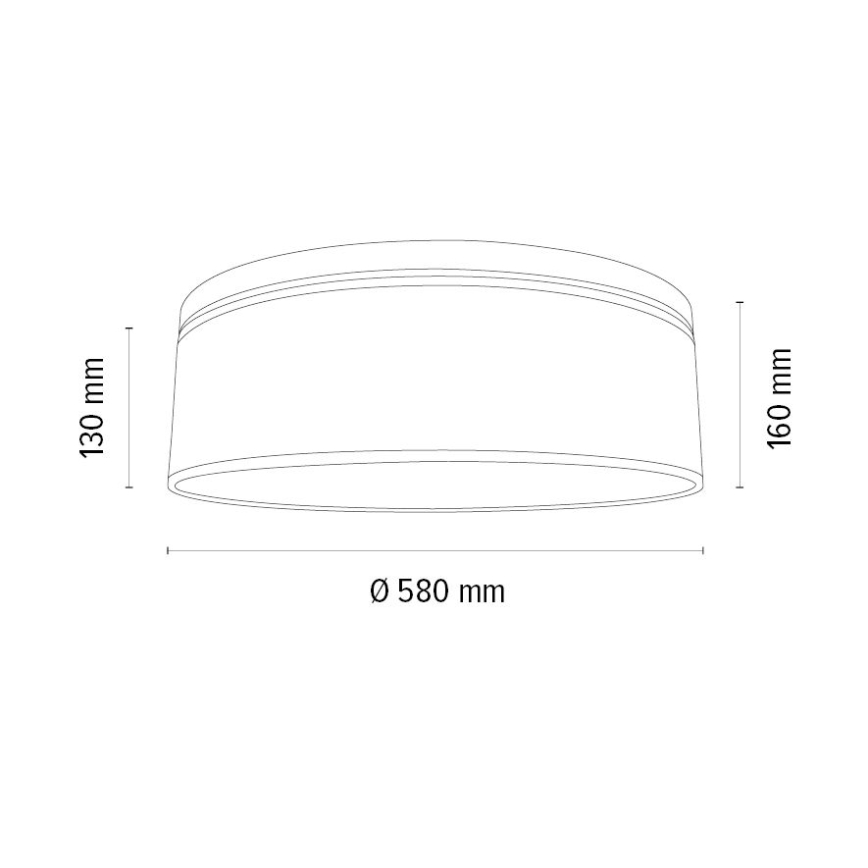 Plafondlamp BENITA 4xE27/25W/230V diameter 58 cm crème/eiken – FSC gecertificeerd