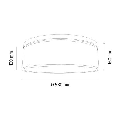 Plafondlamp BENITA 4xE27/25W/230V diameter 58 cm bruin/eiken – FSC gecertificeerd