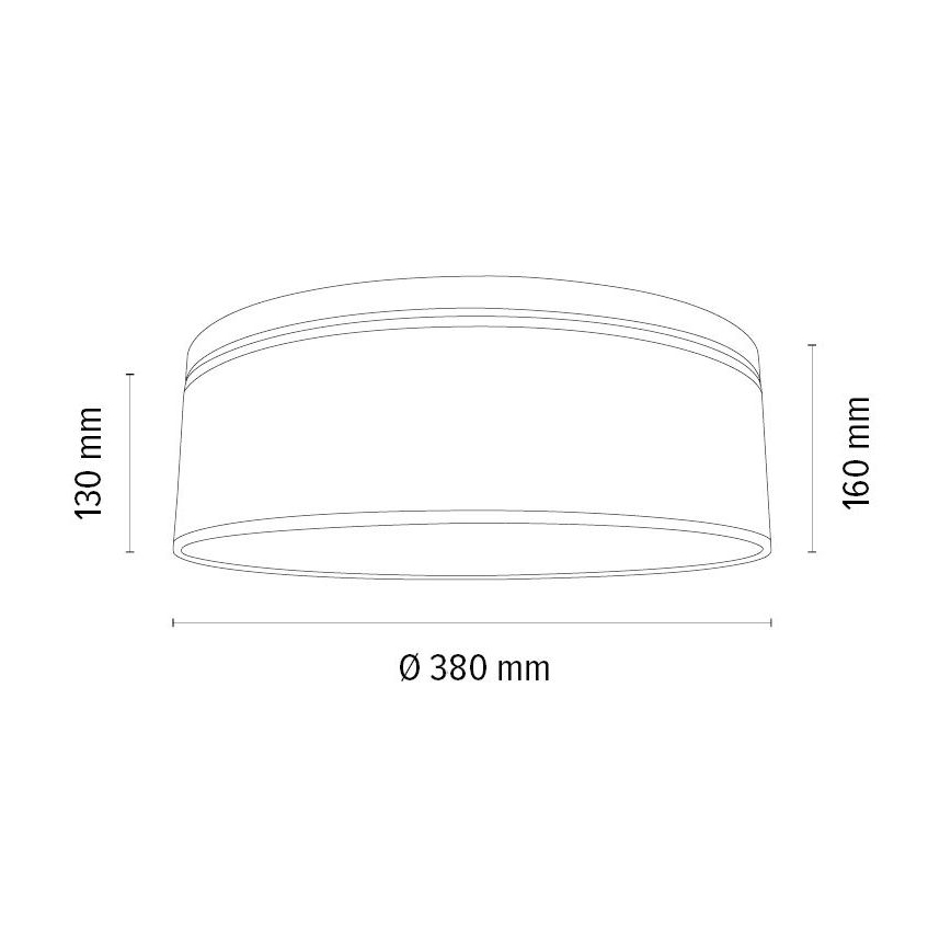 Plafondlamp BOHO 2xE27/25W/230V diameter 38 cm eiken – FSC gecertificeerd