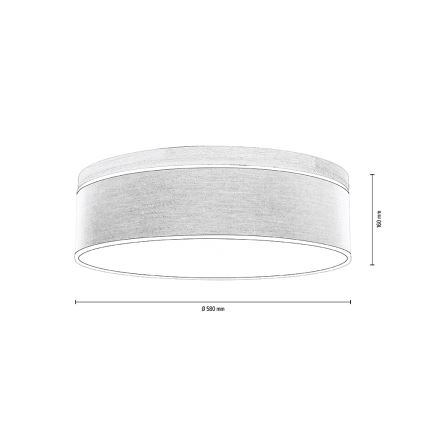 Plafondlamp BOHO 4xE27/25W/230V diameter 58 cm eiken – FSC gecertificeerd