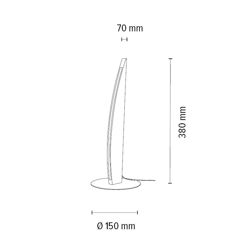 Dimbare LED tafellamp DUBAI LED/4W/230V eiken – FSC gecertificeerd