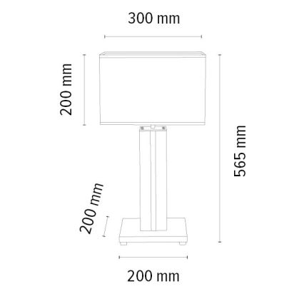 Dimbare LED tafellamp FLAME 1xE27/40W+ LED/4,6W/230V 56,5 cm eiken – FSC gecertificeerd