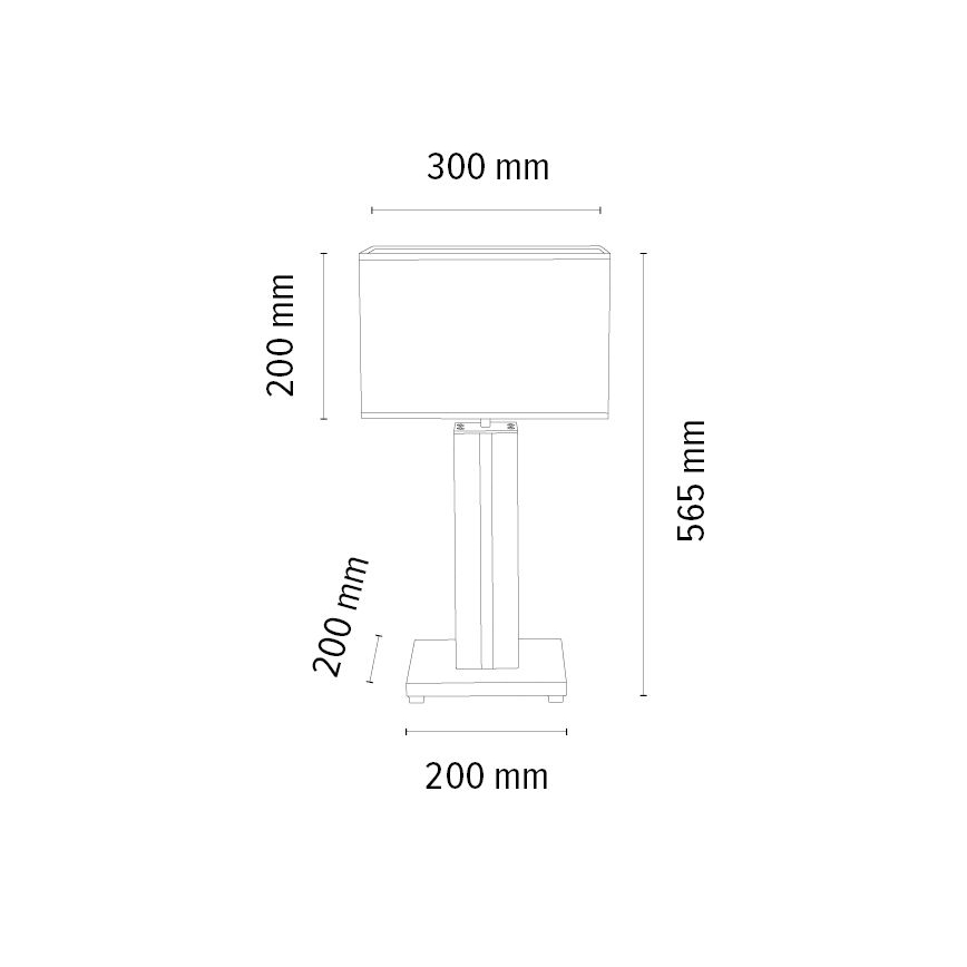Dimbare LED tafellamp FLAME 1xE27/40W+ LED/4,6W/230V 56,5 cm eiken – FSC gecertificeerd