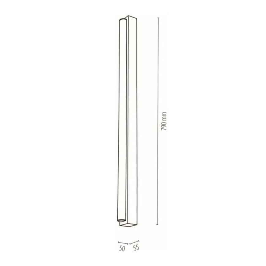 LED Badkamer spiegelverlichting AQUAVIVA LED/12W/230 79 cm IP44 eiken – FSC gecertificeerd