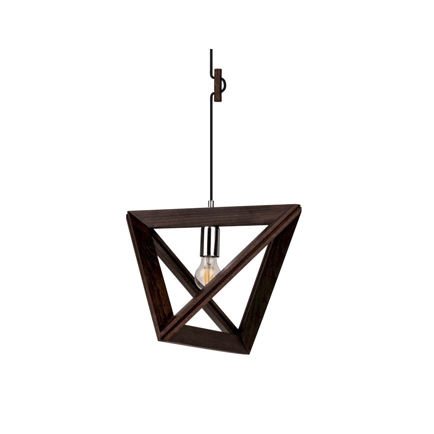 Hanglamp aan koord TRIGONON 1xE27/60W/230V beuken - FSC-gecertificeerd