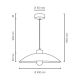Hanglamp aan koord JONA 1xE27/60W/230V - FSC-gecertificeerd
