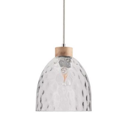 Hanglamp aan een koord ALESSANDRO 1xE27/60W/230V eiken