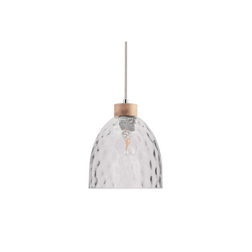 Hanglamp aan een koord ALESSANDRO 1xE27/60W/230V eiken