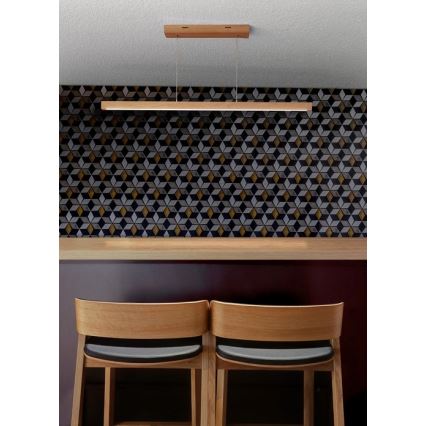 Dimbare LED-hanglamp aan kabel SMAL LED/12W/230V, eiken