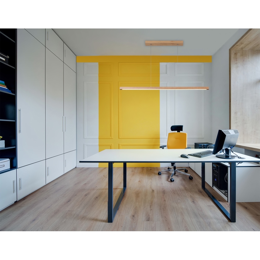 Dimbare LED hanglamp aan een koord SMAL LED/15W/230V eiken