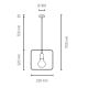 Hanglamp aan koord CARSTEN 1xE27/60W/230V mat eiken - FSC-gecertificeerd