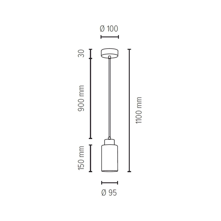 Hanglamp aan koord BOSCO 1xE27/60W/230V - FSC-gecertificeerd