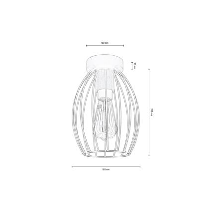 Plafondlamp GUNNAR 1xE27/60W/230V eiken - FSC-gecertificeerd