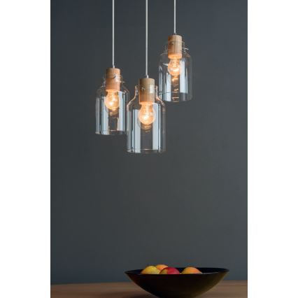 Hanglamp aan koord ALESSANDRO 1xE27/60W/230V  - FSC-gecertificeerd