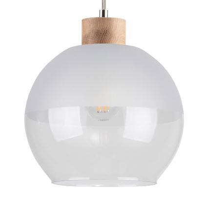 Hanglamp aan een koord ALESSANDRO 1xE27/60W/230V eiken