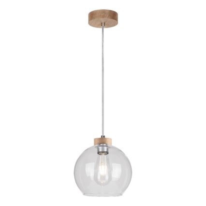 Hanglamp aan een koord LAGUNA 1xE27/60W/230V eiken