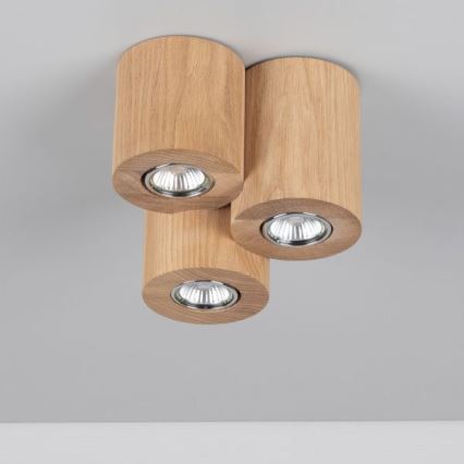 Plafondlamp WOODDREAM 3xGU10/6W/230V eiken