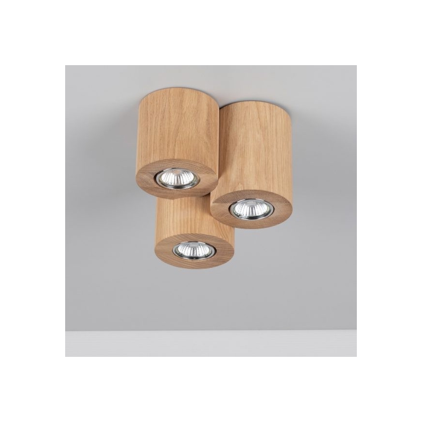 Plafondlamp WOODDREAM 3xGU10/6W/230V eiken