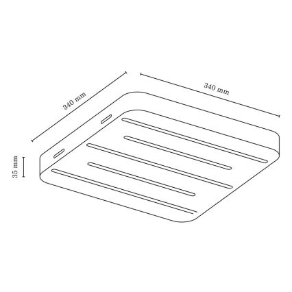 LED Plafondlamp NEELE LED/19,5W/230V - FSC-gecertificeerd