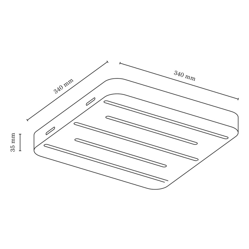 LED Plafondlamp NEELE LED/19,5W/230V - FSC-gecertificeerd