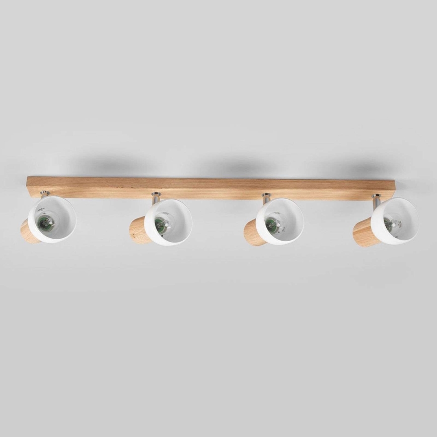 Plafondspot SVENDA 4xE27/60W/230V eiken/wit