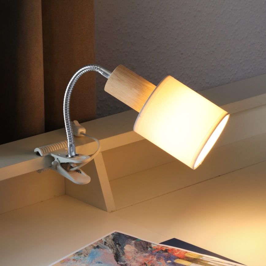Klemlamp TREEHOUSE 1xE27/25W/230V eiken