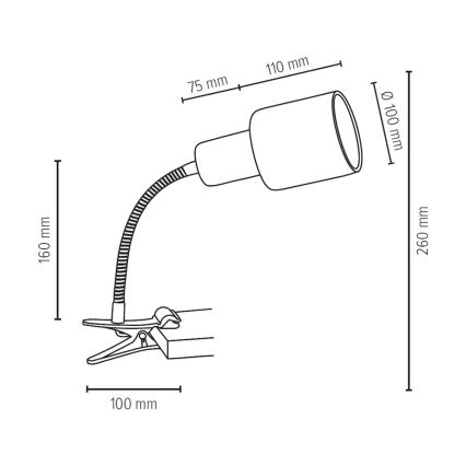 Klemlamp TREEHOUSE 1xE27/25W/230V - FSC-gecertificeerd