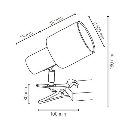 Klemlamp TREEHOUSE 1xE27/25W/230V - FSC-gecertificeerd