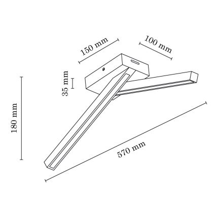 LED Bevestigde Hanglamp LINUS 2xLED/4,5W/230V mat eiken
