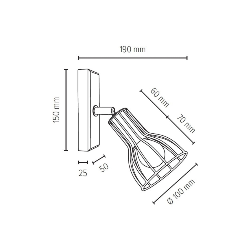 Wandspot MEGAN 1xE14/40W/230V