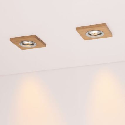 LED Hang plafondverlichting VITAR 1xGU10/5W/230V CRI 90 eiken – FSC gecertificeerd