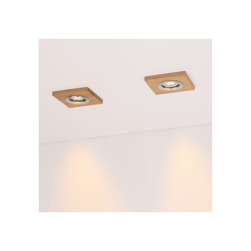 LED Hang plafondverlichting VITAR 1xGU10/5W/230V CRI 90 eiken – FSC gecertificeerd