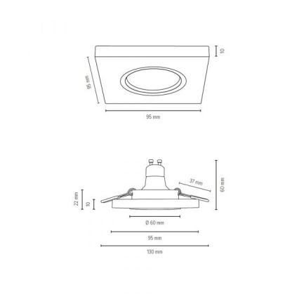 LED Hang plafondverlichting VITAR 1xGU10/5W/230V CRI 90 eiken – FSC gecertificeerd