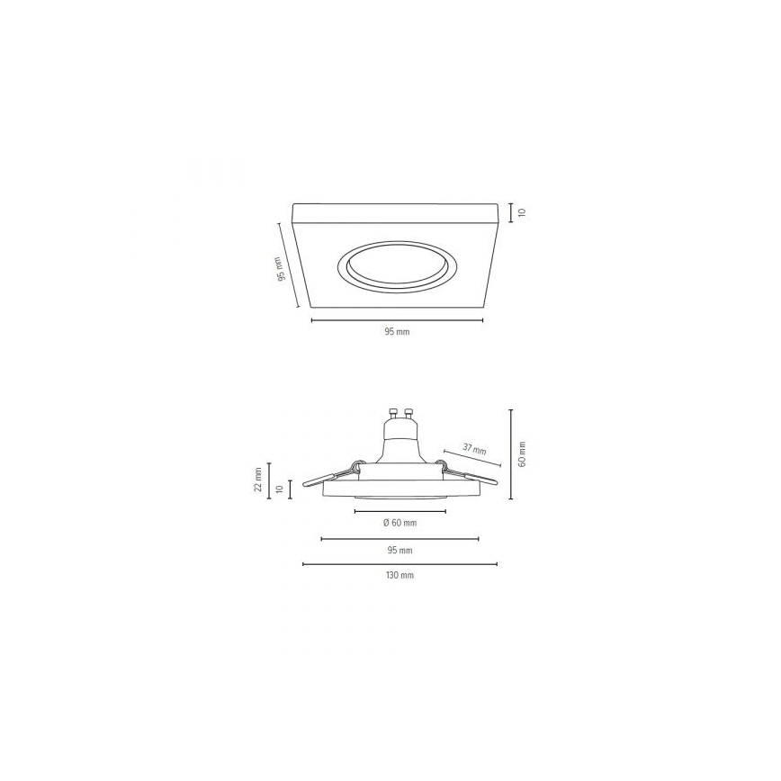 LED Hang plafondverlichting VITAR 1xGU10/5W/230V CRI 90 eiken – FSC gecertificeerd