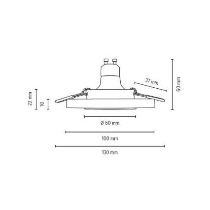 SET 3x LED Hang plafondverlichting VITAR 1xGU10/5W/230V CRI 90 beton – FSC gecertificeerd