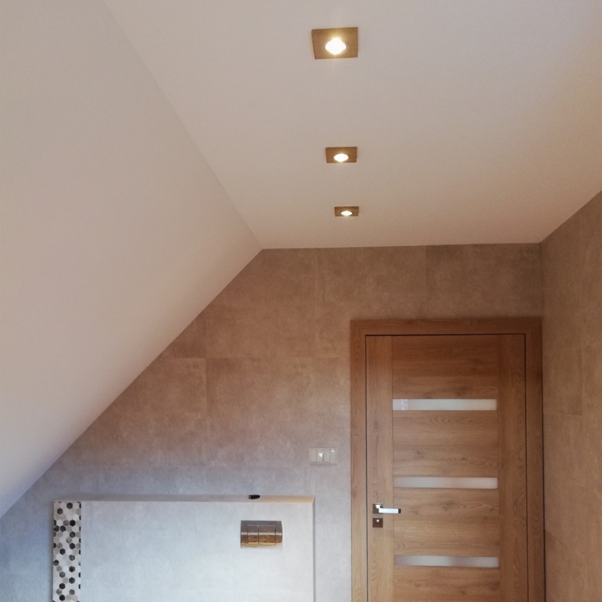 SET 3x LED Hang plafondverlichting VITAR 1xGU10/5W/230V CRI 90 zandsteen – FSC gecertificeerd