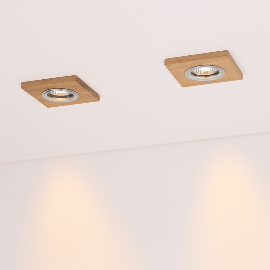 SET 3x LED Hang plafondverlichting VITAR 1xGU10/5W/230V CRI 90 eiken