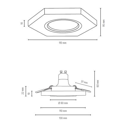 LED Hang plafondverlichting VITAR 1xGU10/5W/230V CRI 90 beuken – FSC gecertificeerd