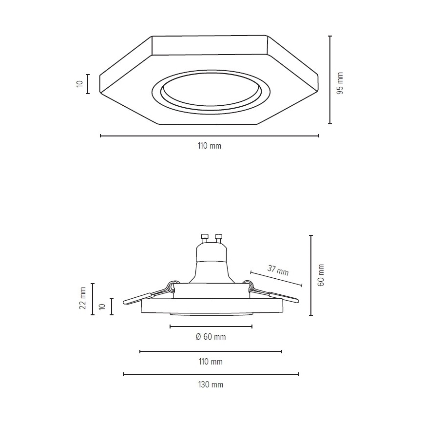 LED Hang plafondverlichting VITAR 1xGU10/5W/230V CRI 90 beuken – FSC gecertificeerd