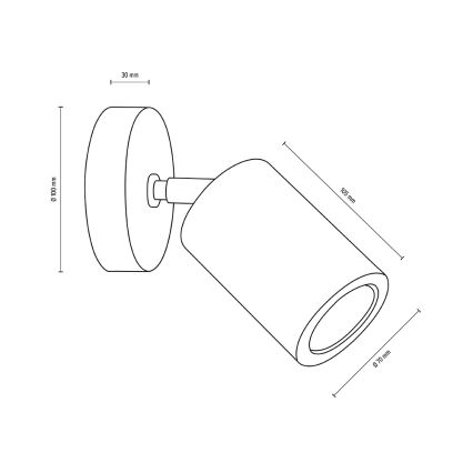 LED Wandspot MATTI 1xGU10/5W/230V eiken