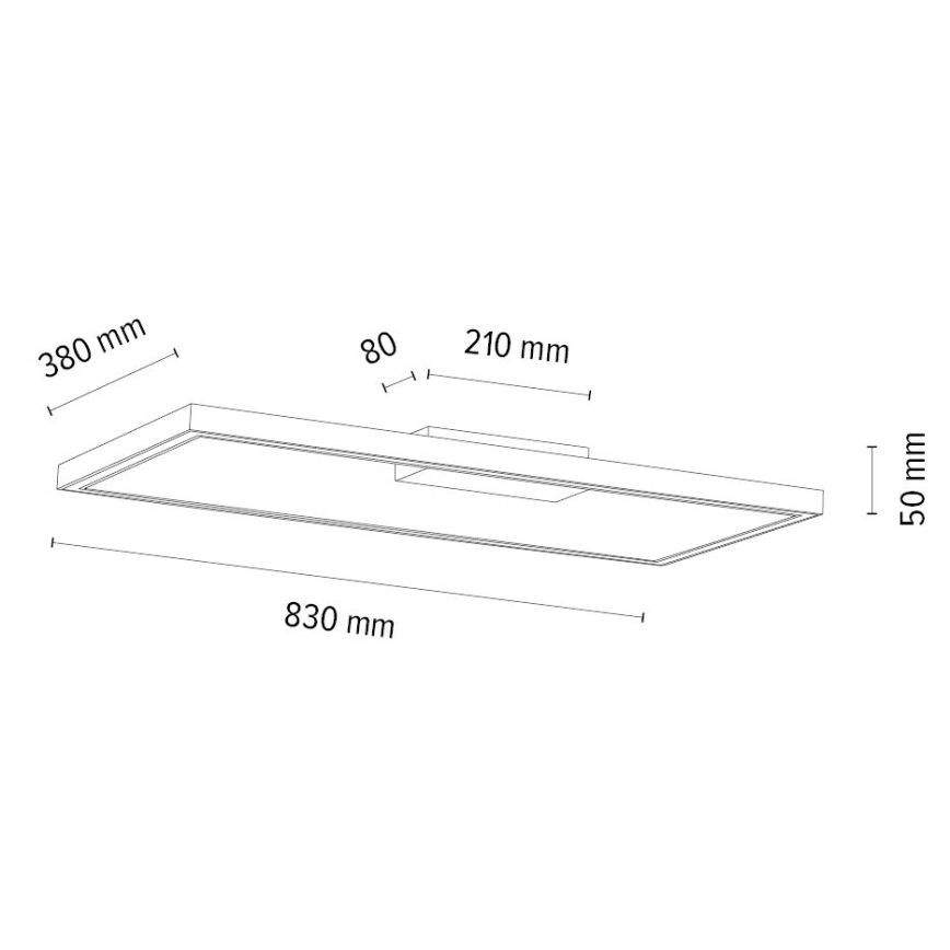Dimbare LED Plafondlamp RAMME LED/34W/230V eiken