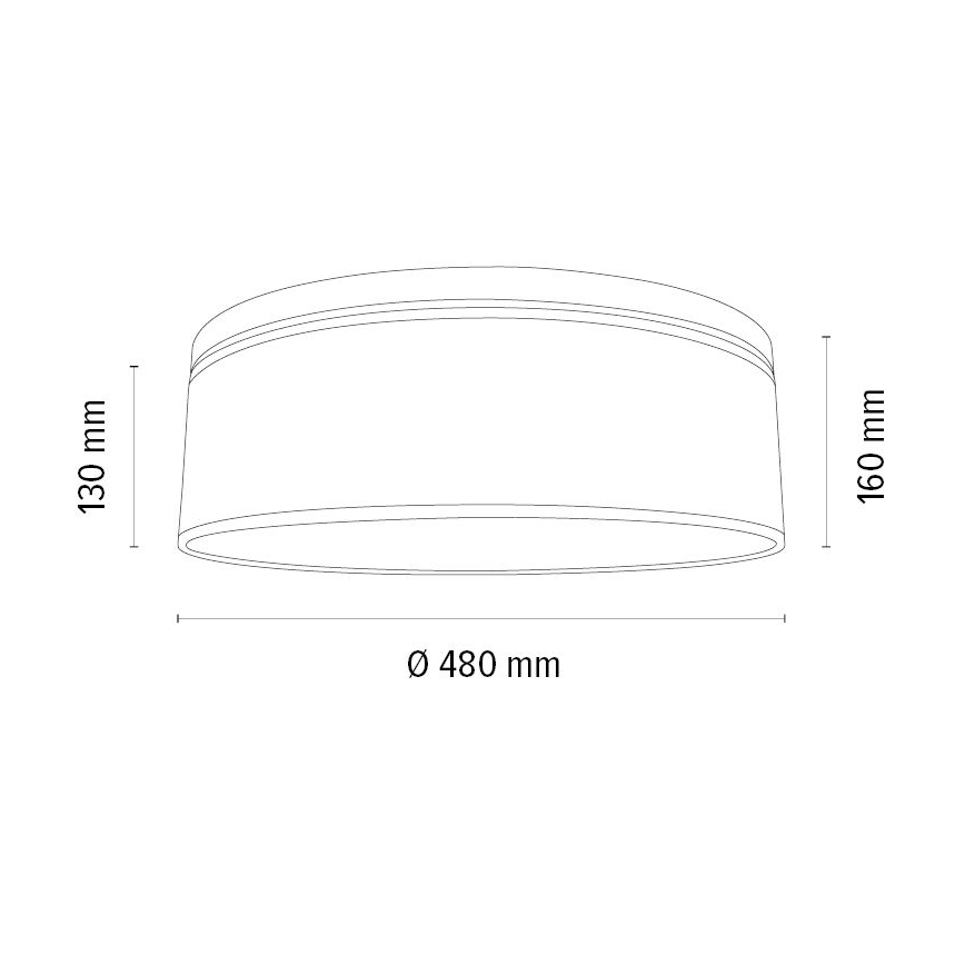 Plafondlamp BENITA 2xE27/25W/230V diameter 48 cm crème/eiken – FSC gecertificeerd